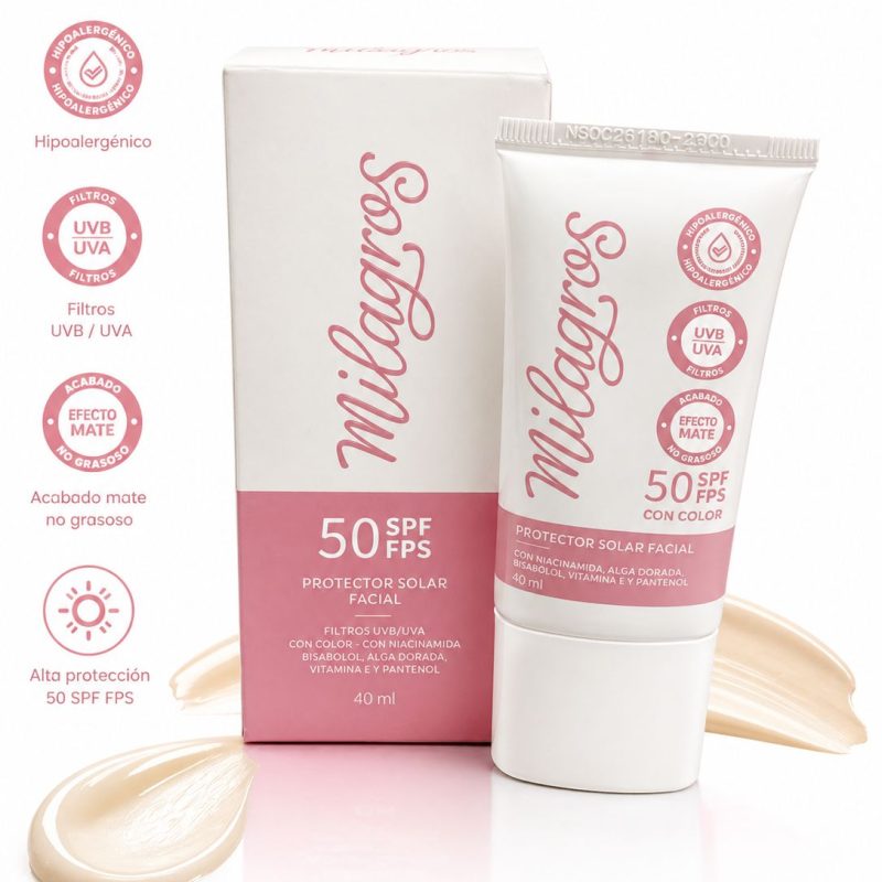 PROTECTOR SOLAR FACIAL CON COLOR MILAGROS