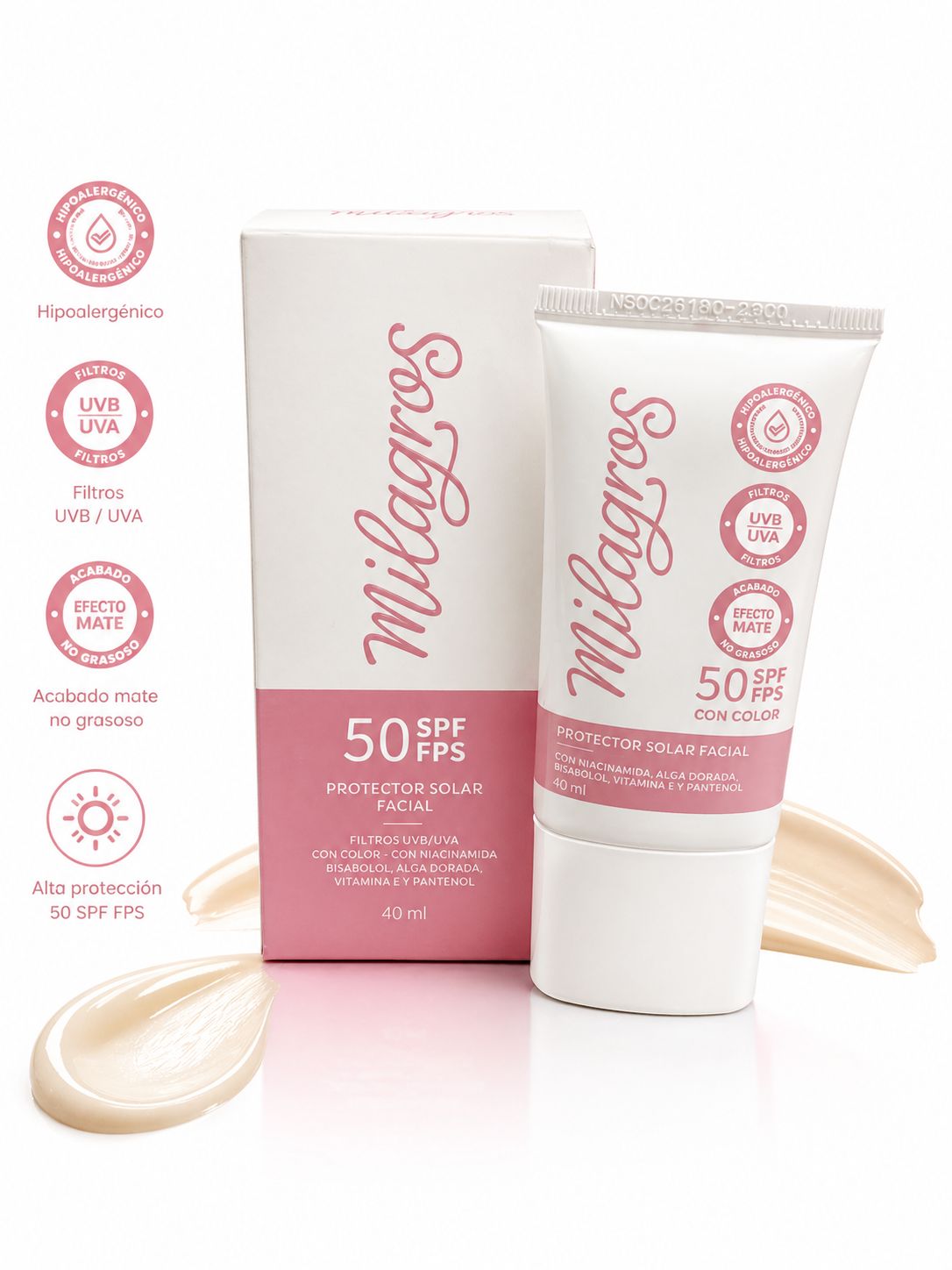 PROTECTOR SOLAR FACIAL CON COLOR MILAGROS