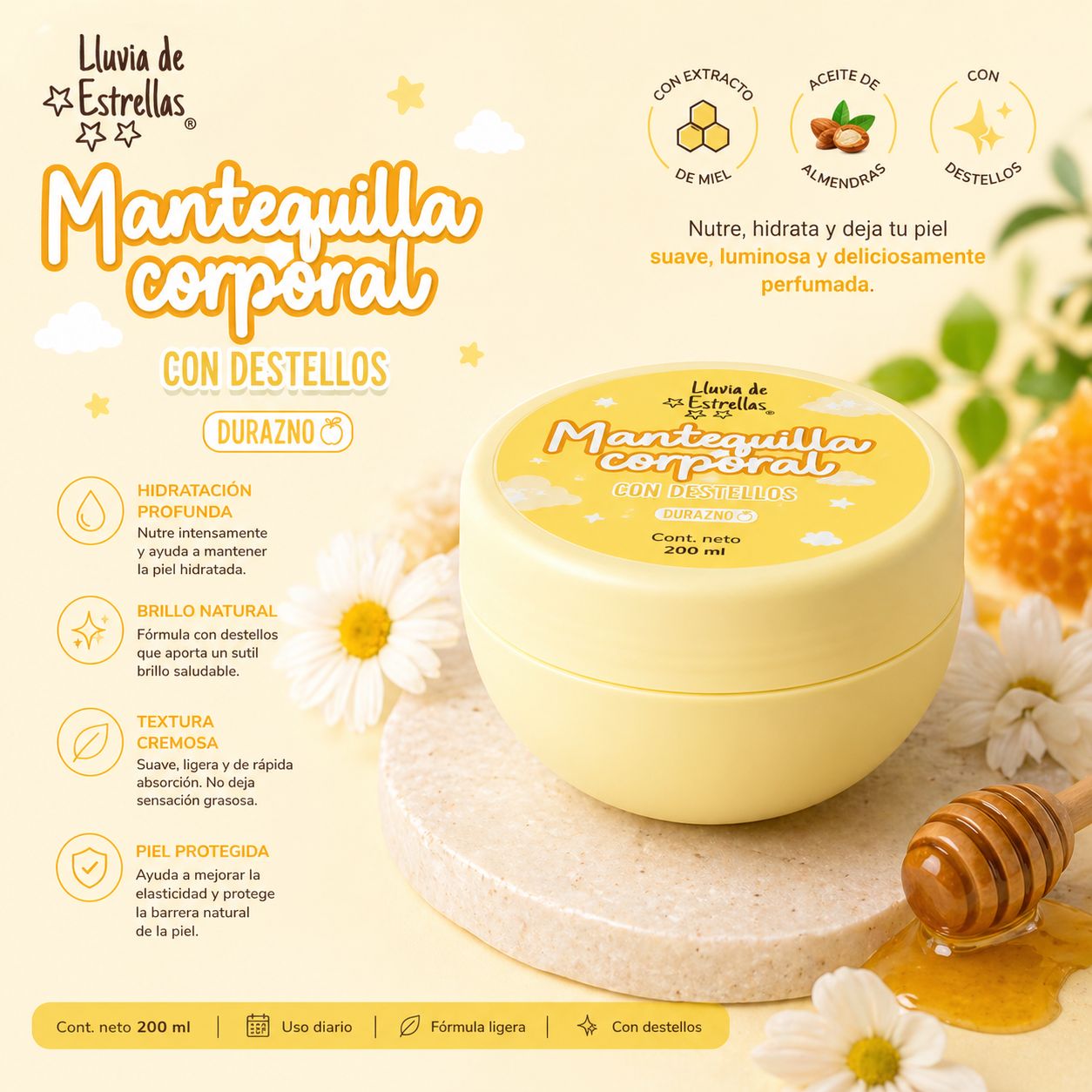 MANTEQUILLA CORPORAL SANDIA LLUVIA DE ESTRELLAS X300ML