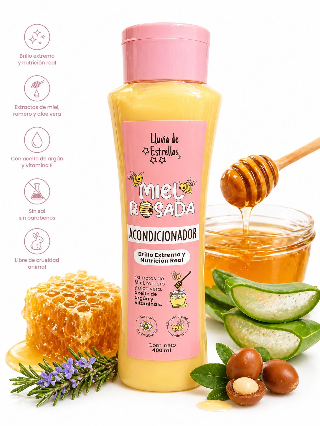 ACONDICIONADOR MIEL ROSADA LLUVIA DE ESTRELLAS X400ML