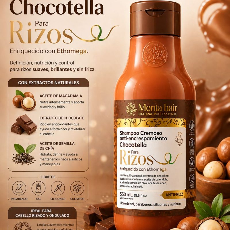SHAMPOO CREMOSO CHOCOTELLA PARA RISOZ X550ML