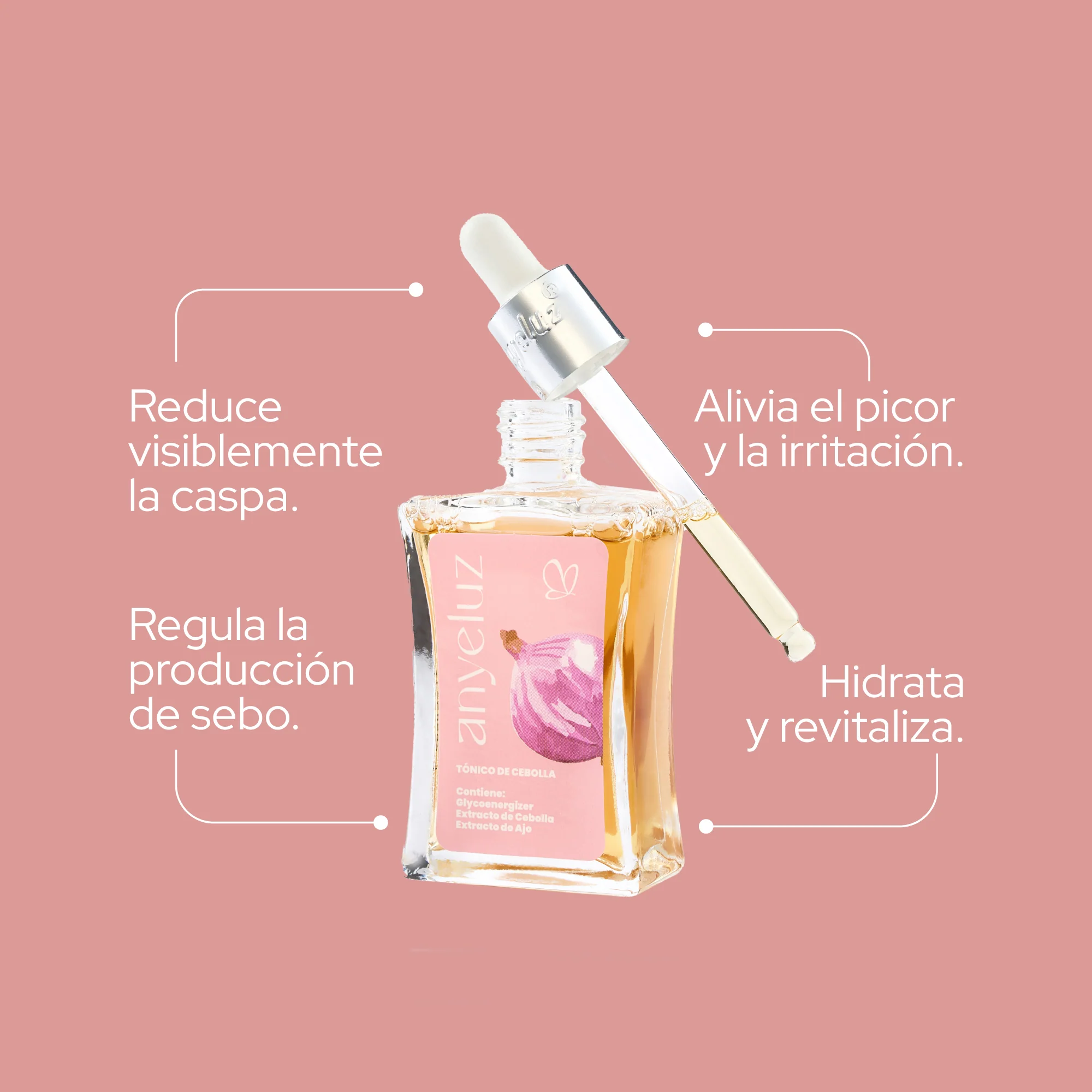 TONICO ANYELUZ ANTICAIDA Y ANTICASPA X50ML - Imagen 2