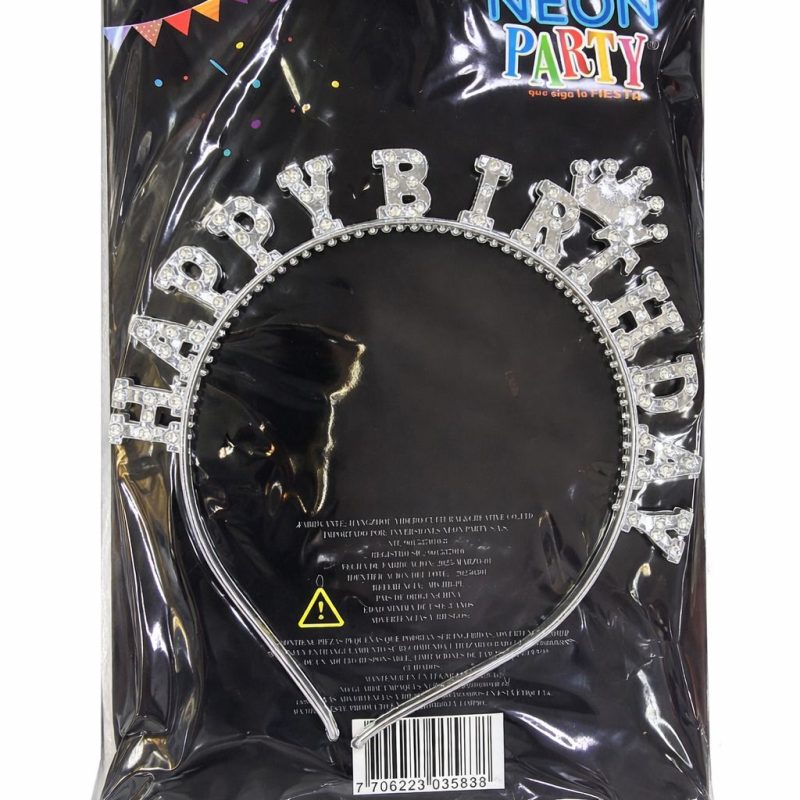 DIADEMA HAPPY BIRTHDAY PLATA