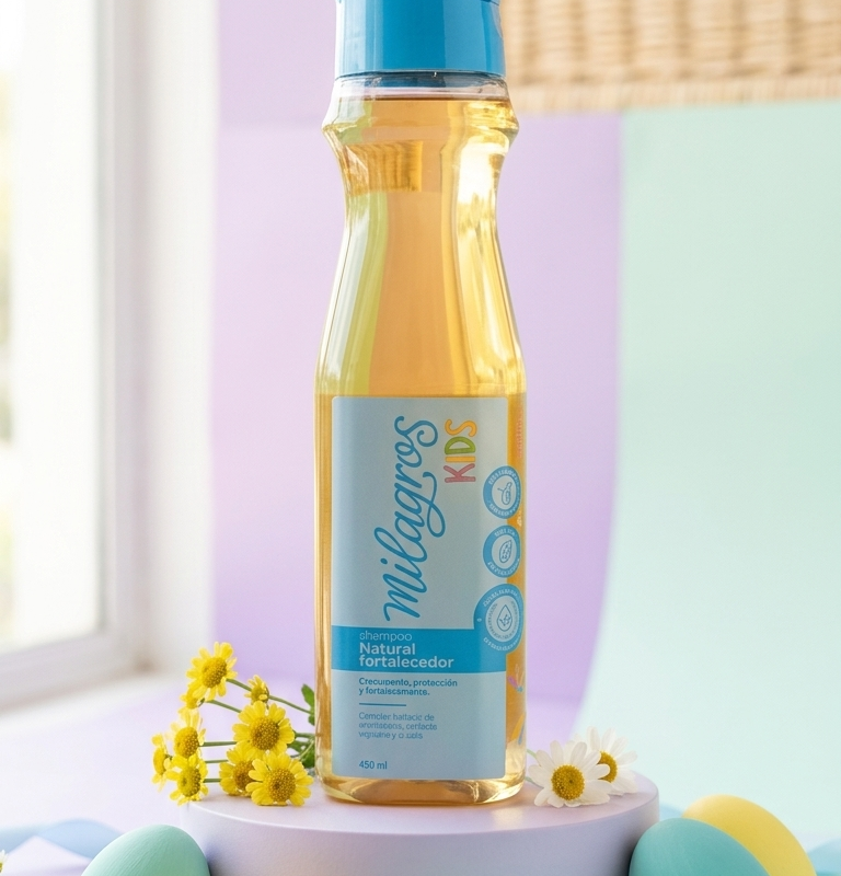 SHAMPOO NATURAL FORTALECEDOR KIDS (SIN QUIMICOS)  X450ML