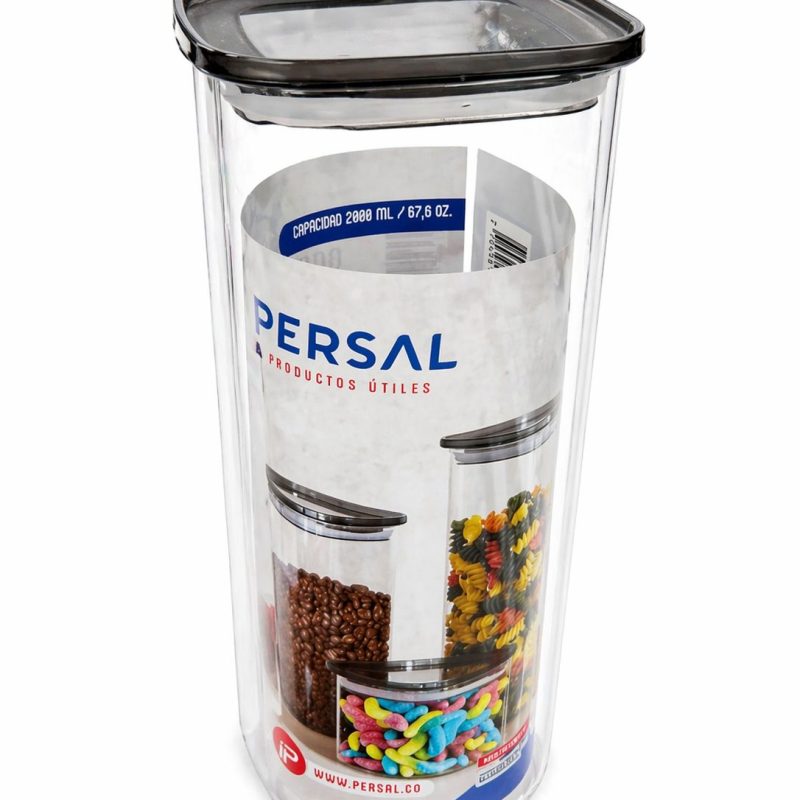 ALMACENADOR PERSAL VIDRIO X2000ML CUADRADO