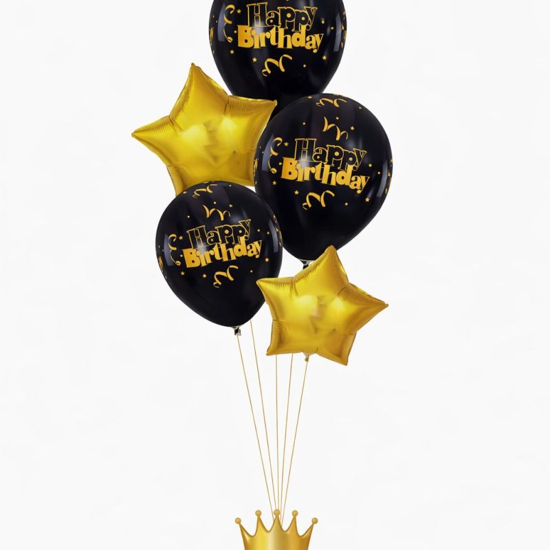 GLOBOS CON BASE FELIZ CUMPLEAÑOS