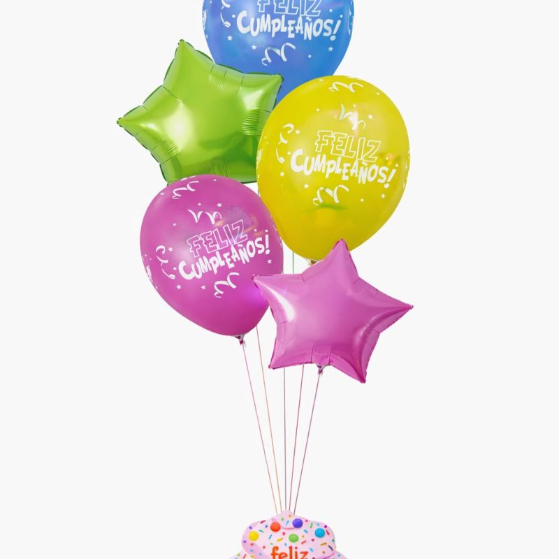 GLOBO CON BASE FELIZ CUMPLEAÑOS