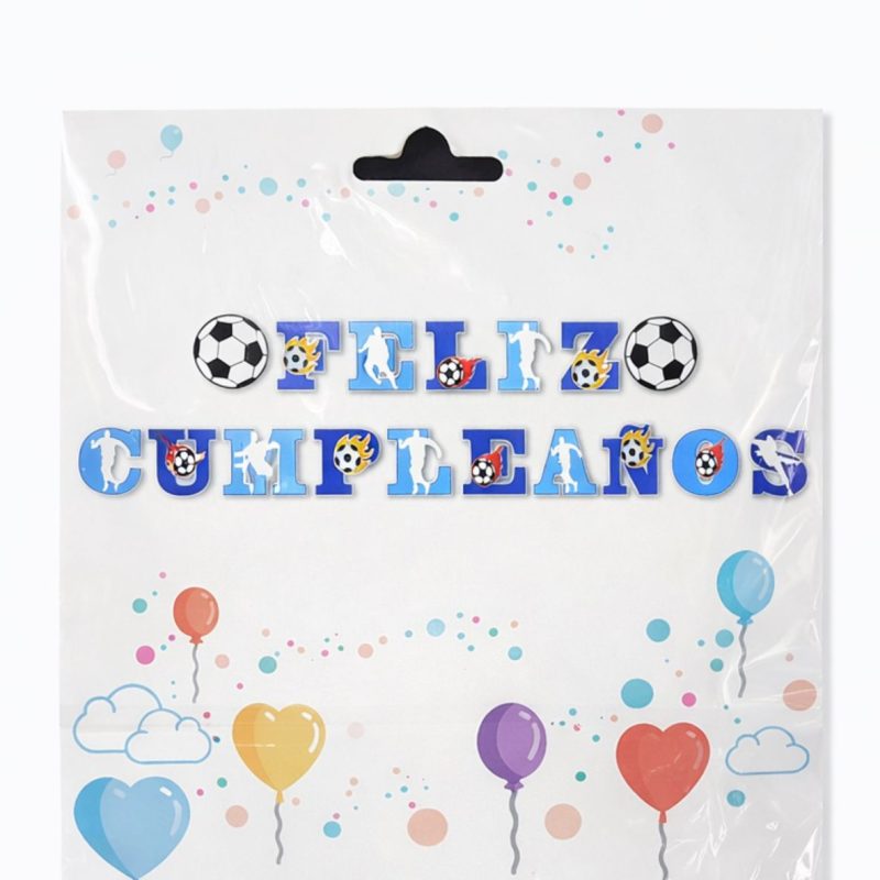 LETRERO FELIZ CUMPLEAÑOS FUTBOL