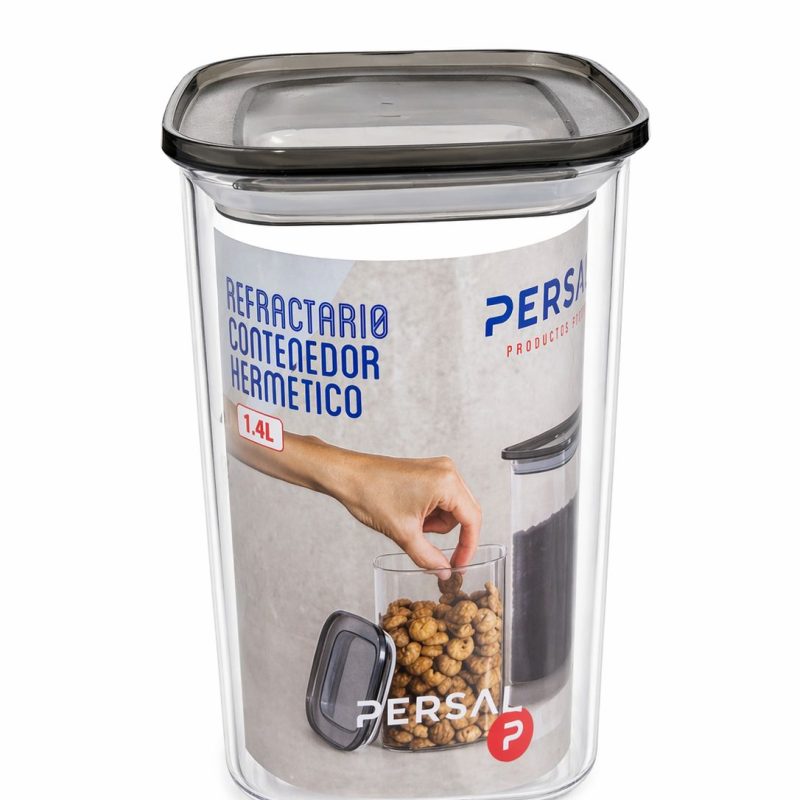 ALMACENADOR PERSAL VIDRIO X1500ML CUADRADO