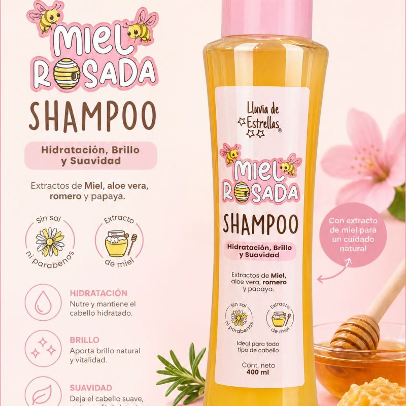 SHAMPOO MIEL ROSADA LLUVIA DE ESTRELLAS X400ML