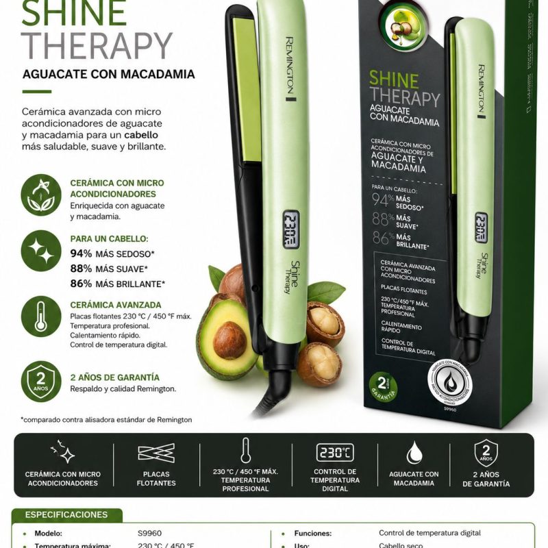 PLANCHA REMINGTON AGUACATE