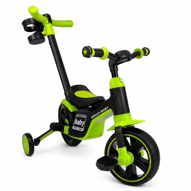 TRICICLO 4 FUNCIONES VERDE CON NEGRO