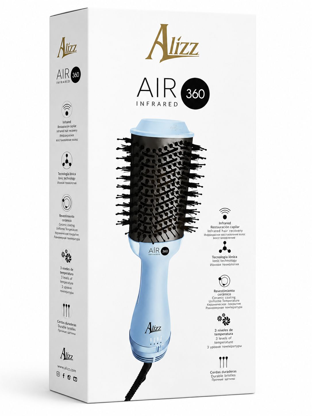 CEPILLO SECADOR ALIZZ AIR 360 INFRARED AZUL