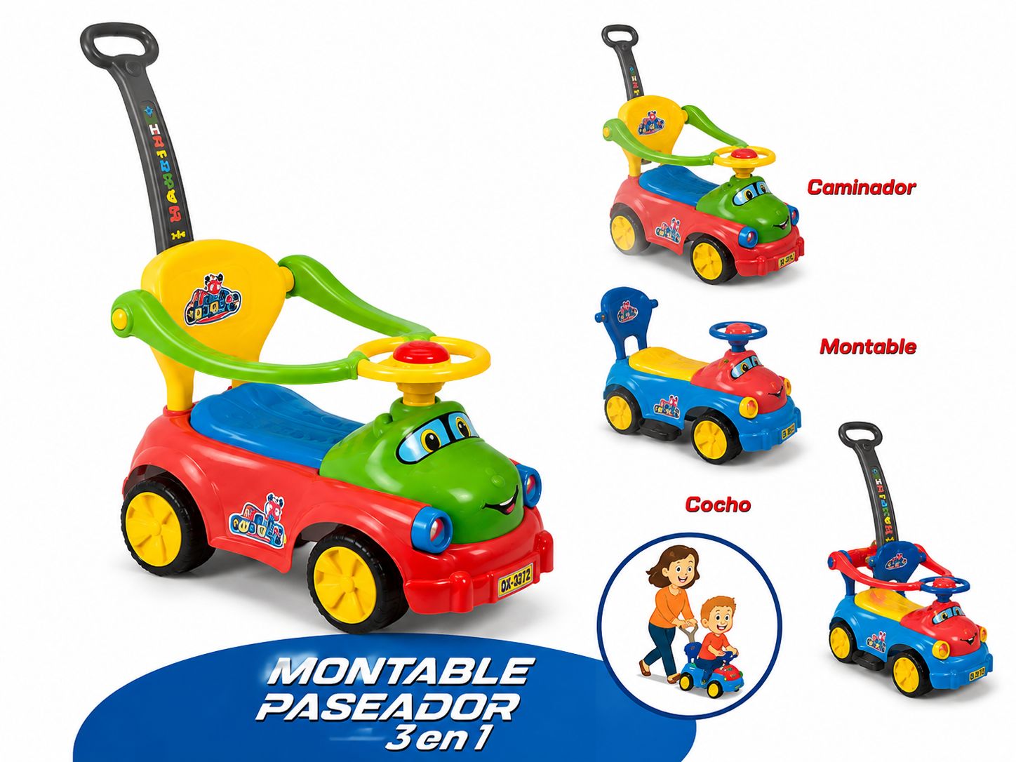 CARRO PASEADOR OJITOS NIÑO