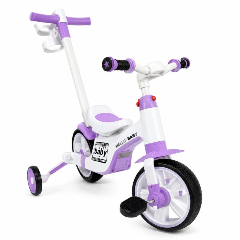 TRICICLO 4 FUNCIONES MORADO CON BLANCO +
